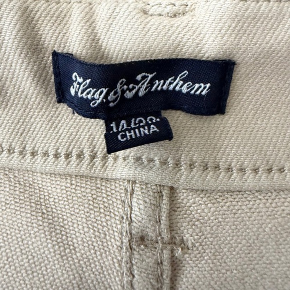 Flag & Anthem High Rise Crop Pants Womens 14/32 Tan Khaki‎ NWT - Picture 7 of 10